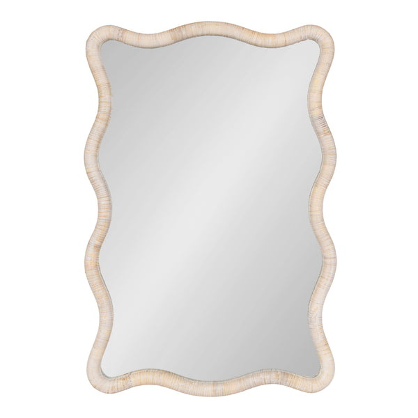 Rahfy Rattan Rectangle Scallop Mirror