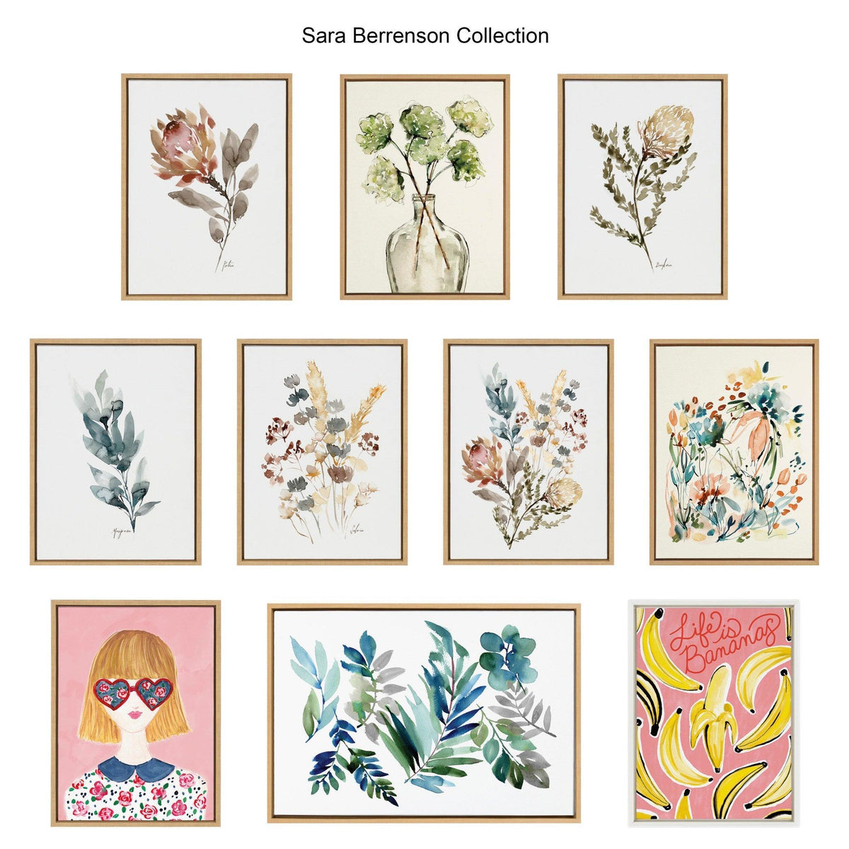 Sylvie Wildflower Bunch Framed Canvas by Sara Berrenson