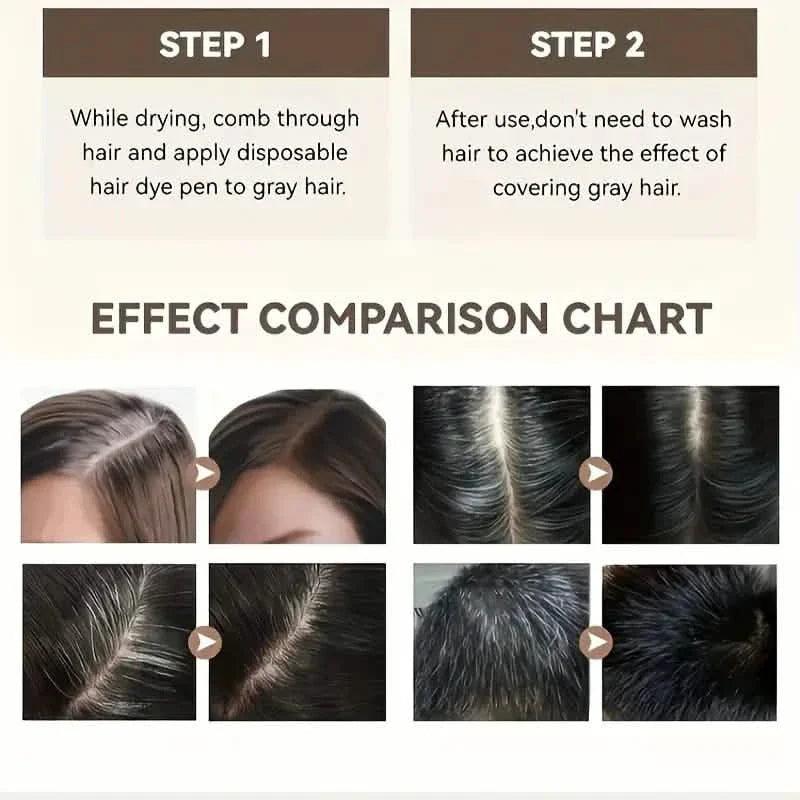 Hair Color Dye Stick, Long-lasting Coverage Of White Grey Hair