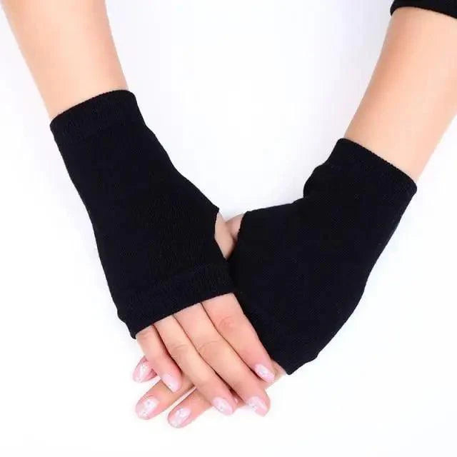 Half Finger Gloves For Women Stylish Winter Soft Warm Wool Knitting Arm Gloves Soft Warm Winter Gloves For Women Knit Arm Warmer Fingerless Gloves Knitted Long Mitten Women Thumb Hole Gloves