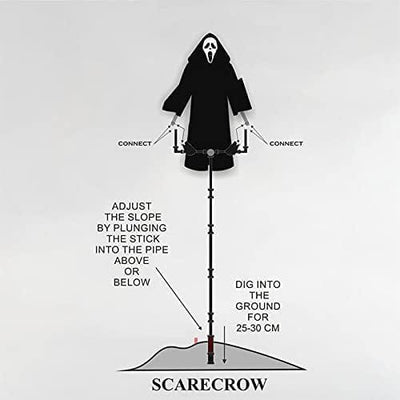 Halloween Decoration Tricky Props Skull Screaming Scarecrow Home Decor