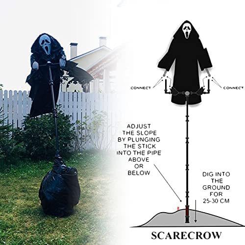 Halloween Decoration Tricky Props Skull Screaming Scarecrow Home Decor