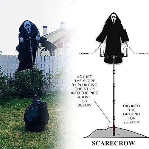 Halloween Decoration Tricky Props Skull Screaming Scarecrow Home Decor