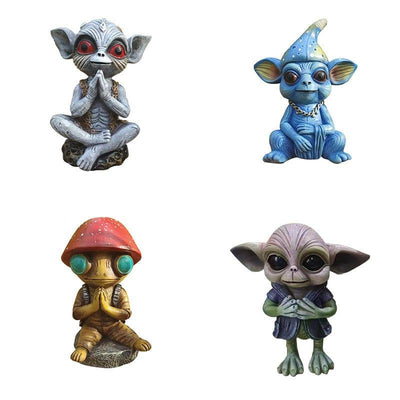 Halloween Garden Decoration Alien Statue for Outdoor Space
