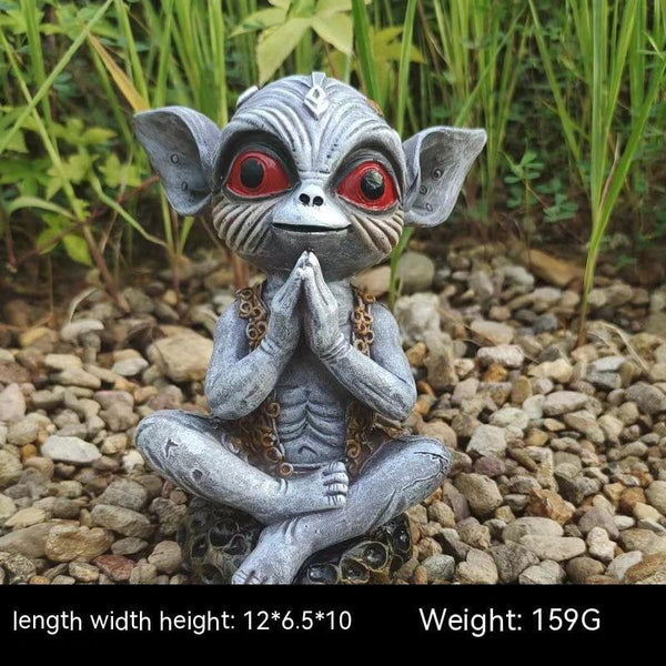 Halloween Garden Decoration Alien Statue for Outdoor Space ebasketonline