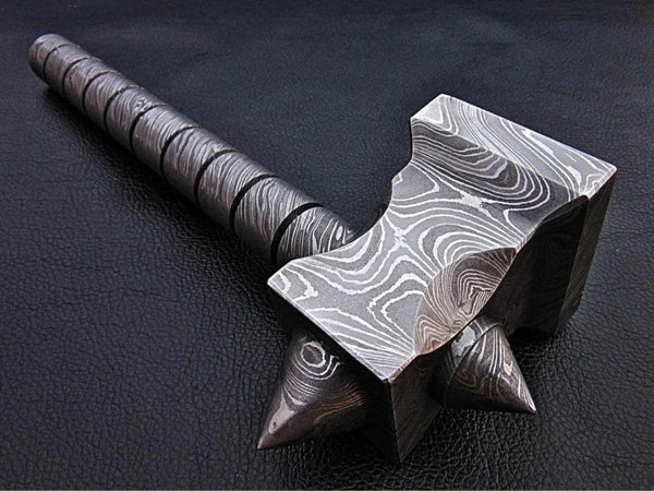 The Crusher Handmade Damascus Steel Hammer - Gifts for You 'n Me
