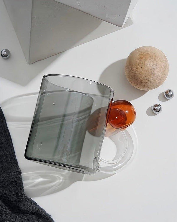 Hand Blown Lollipop Mugs - Whimsical Eclectic Dopamine Drinking Glasses for Coffee, Tea & Juice