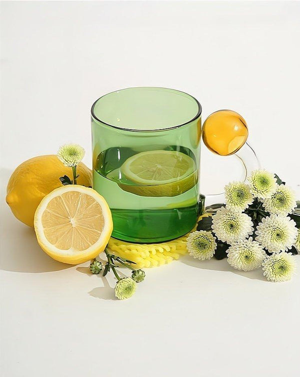Hand Blown Lollipop Mugs - Whimsical Eclectic Dopamine Drinking Glasses for Coffee, Tea & Juice