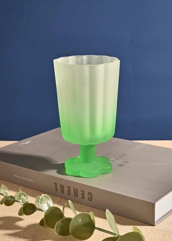 Hand Blown Petal Goblets - Cute Whimsical Colored Wine Glasses