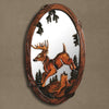 Hand Carved Oval Deer Mirror