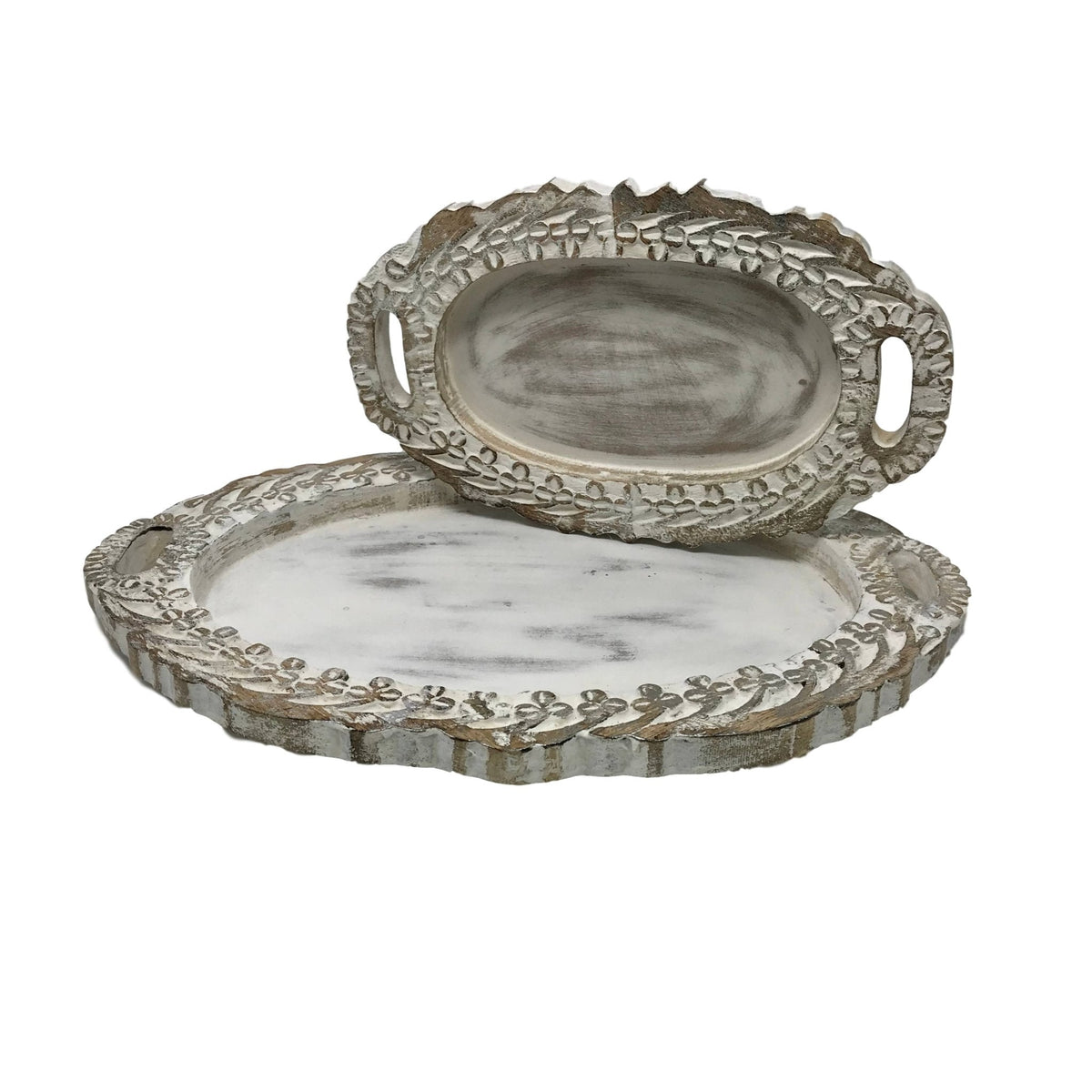 Hand Carved Wood LOUIS XIV Vanity Trays