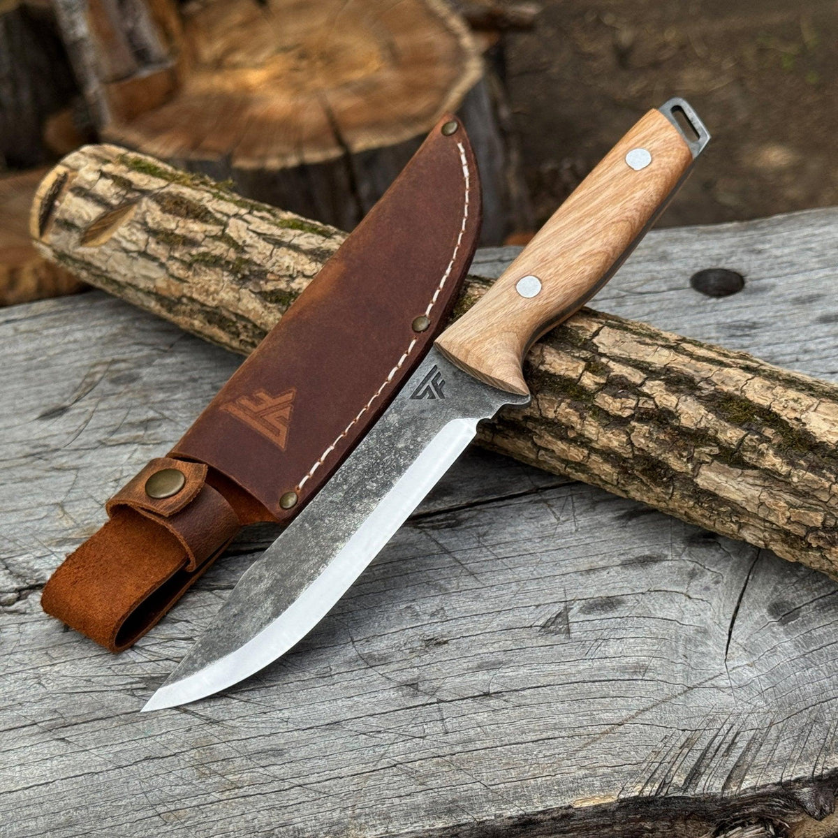 Hand-Forged Bushcraft Knife, 12 cm (4.72 inches)