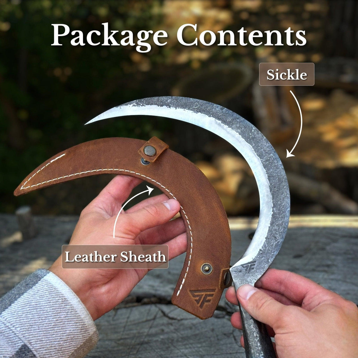 Hand-Forged Large Sickle, ⌀19 cm (7.5 inches)
