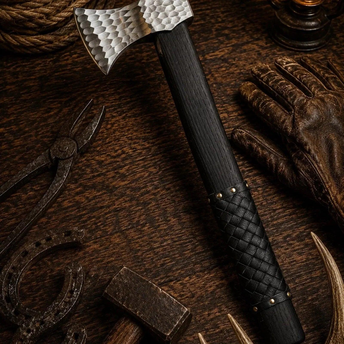 Hand Forged Viking Battle Axe – 21