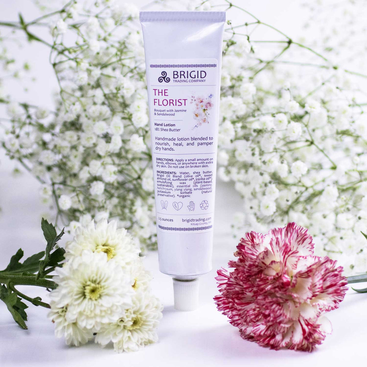The Florist Natural Hand Lotion - Jasmine, Ylang Ylang, Helichrysum, and Sandalwood