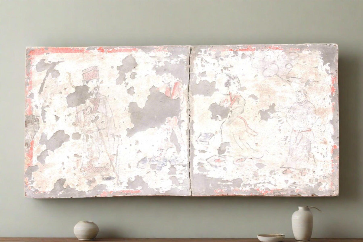 Hand-painted Daily Life Liao Dynasty Style Mural Tile