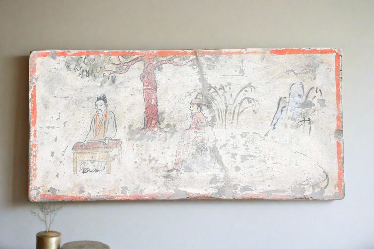 Charming Hand-painted Liao Dynasty Style Mural Tile