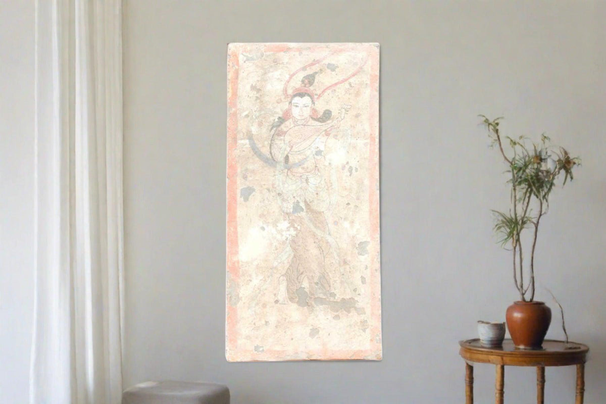 Stunning Hand-painted Liao Dynasty Style Mural Tile