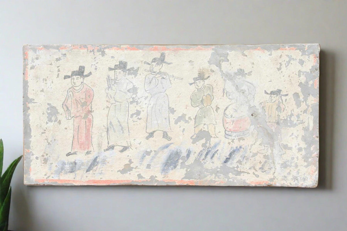 Hand-painted Musical Liao Dynasty Style Mural Tile
