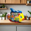 Talavera Fish Planter | Hand-Painted Colorful Mexican Pottery