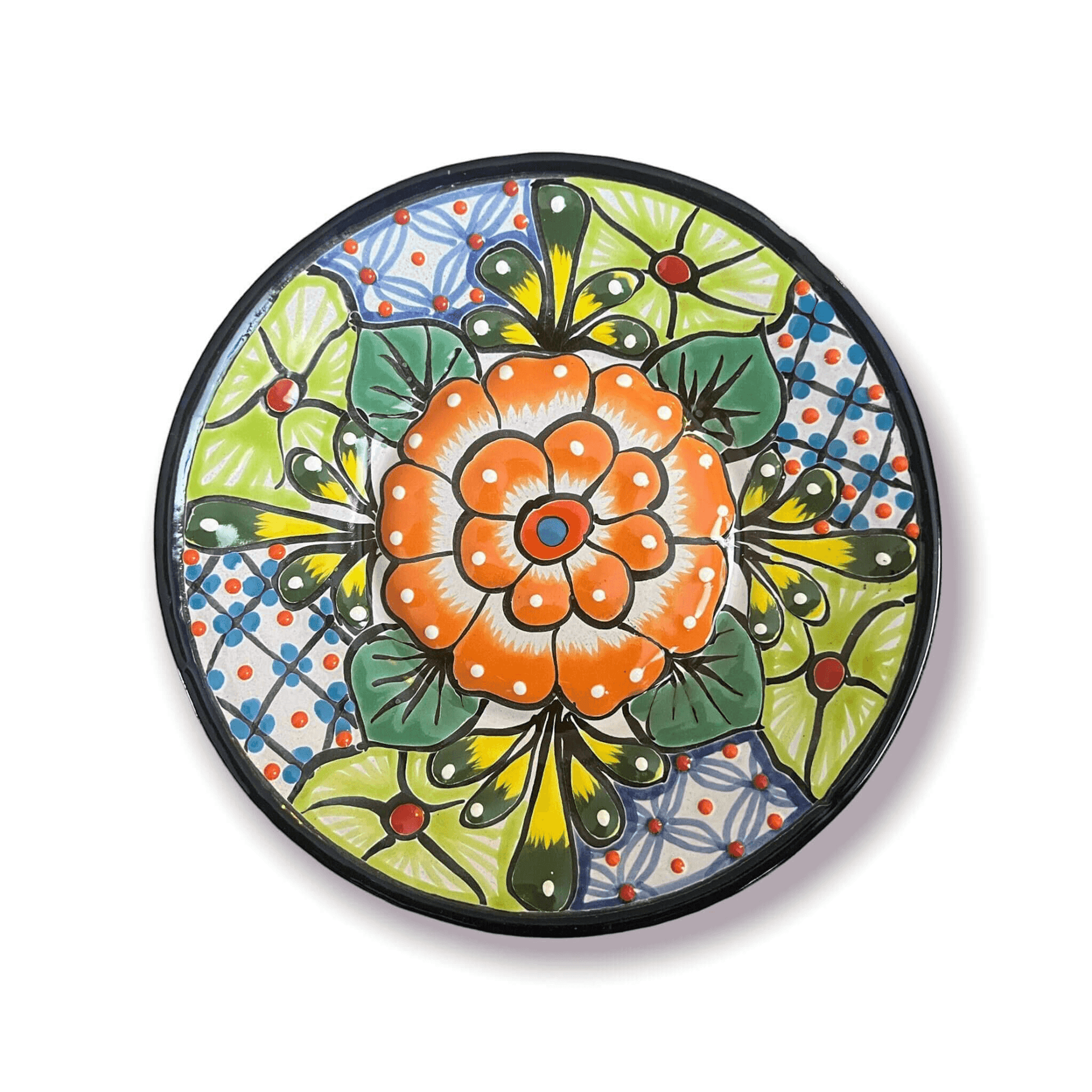 Talavera Dinnerware Set | 43-Piece Floral Tableware for 8