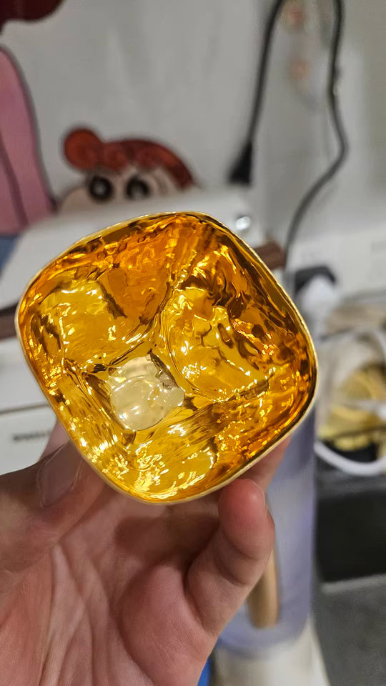 Japanese Luxury Hand-shaped Gilding 「打ち目模様」 Tea Cup