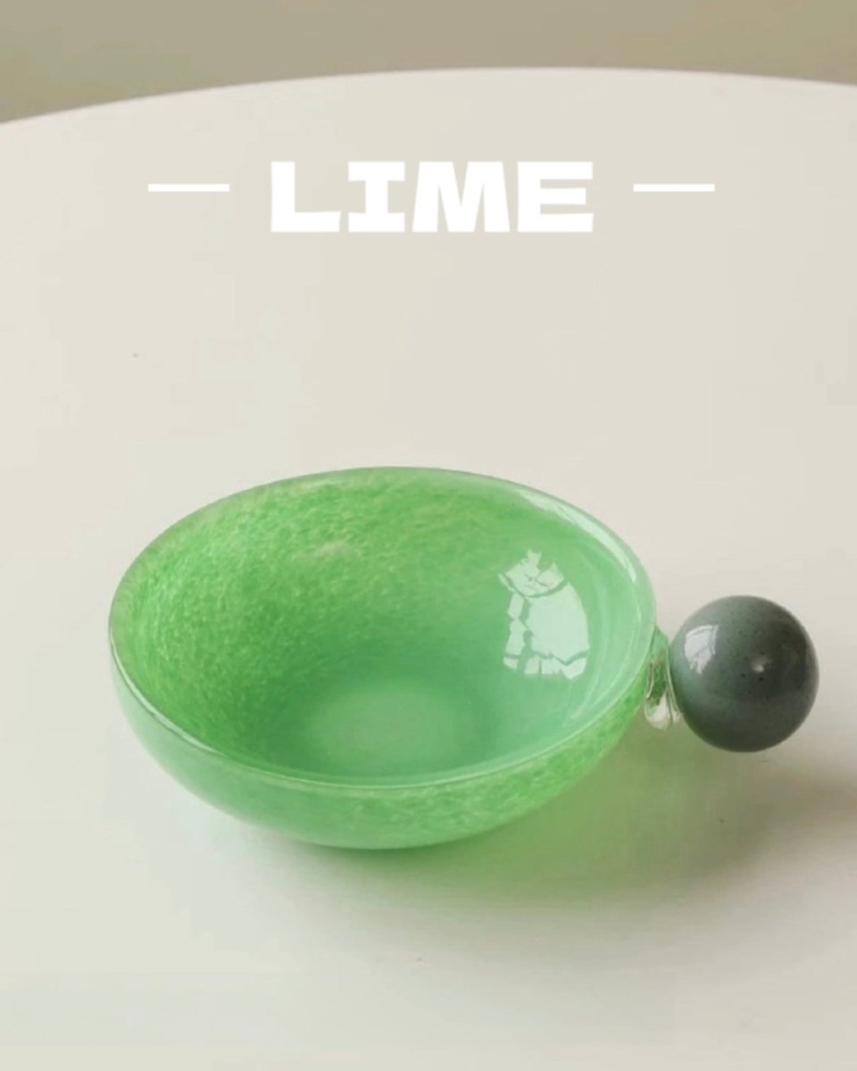 Handblown Bonbon Whimsical Salad Cereal Bowl, Eclectic Decorative Bowl