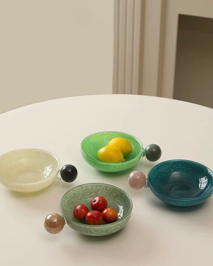 Handblown Bonbon Whimsical Salad Cereal Bowl, Eclectic Decorative Bowl