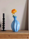 Handcrafted French Style Gradient Blue Ceramic Vase - Unique Flower Vessels