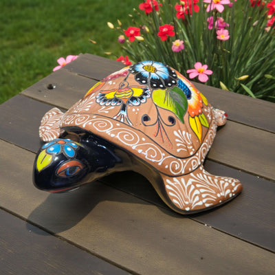 Colorful Talavera Sea Turtle | Handcrafted Mexican Art