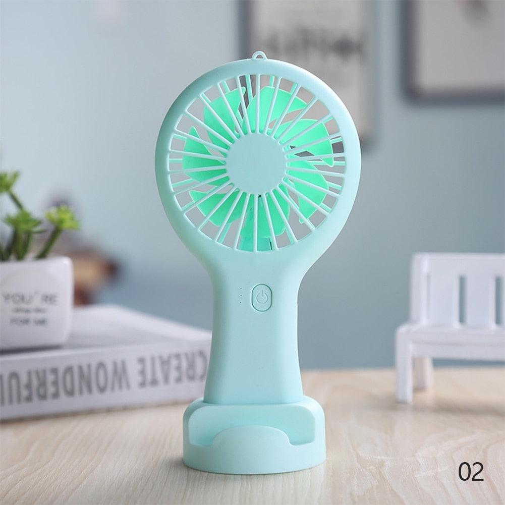 Handheld Small Fan Cooler Portable Small USB Charging Fan Mini Silent Charging Desk Dormitory Office Student Gifts Long Endurance Rechargeable Personal Fan for Kids Girls Women Men Home Office Indoor Outdoor Travel