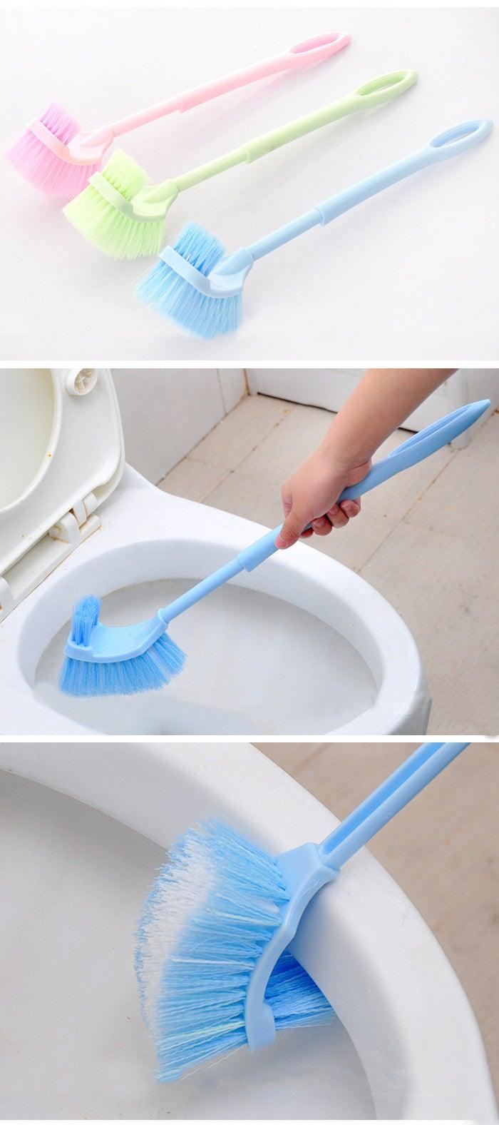 Handheld Toilet Cleaning Brush Household Toilet Cleaning Toilet Stain Powerful Stain Removal Brush Bathroom Accessories  Cleaning Tools For Bathroom Shower Sliding Door Tracks Kitchen Edge Corner Window Cleaning Brush