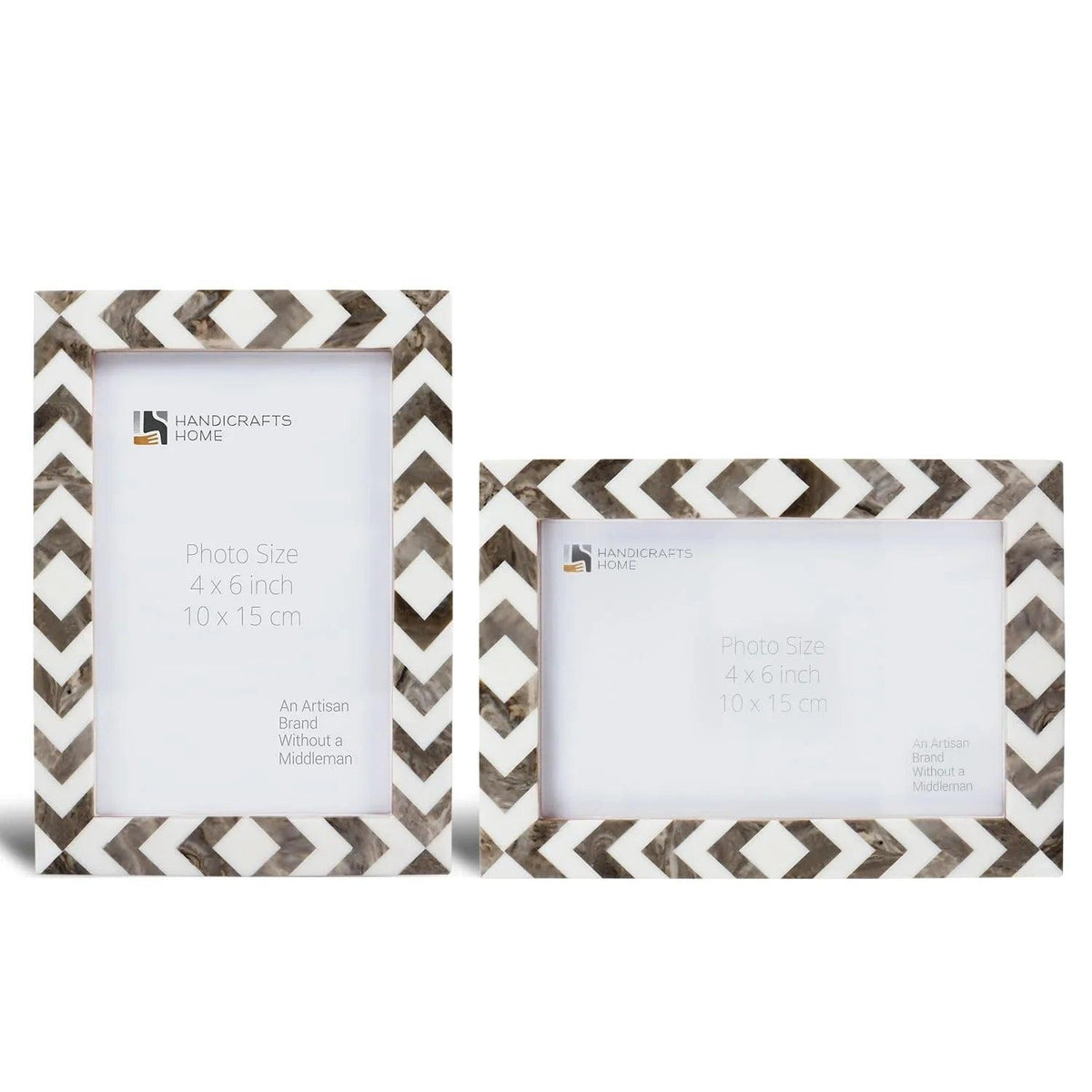 Picture Frame Lisbon Cortica Collection Resin Inlay Brown & White – 3 sizes(Pack of 2)