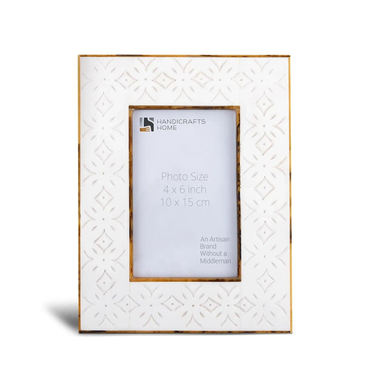 Rhythm Cycles Picture Frame White Resin Inlay 4x6 5x7 8x10