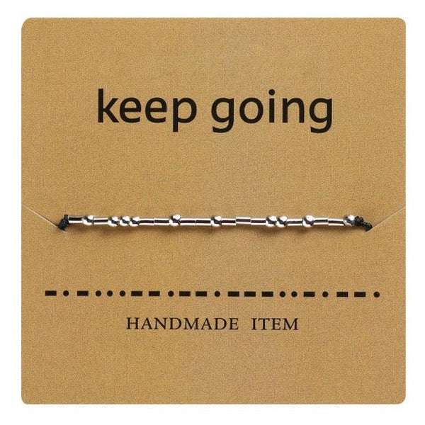 Handmade Beads Black String Bracelet With I Love You Lettering Cardboard Creative Charm Jewelry Couples Matching Bracelets Gifts For Couples Mom Daughter Best Friend 16-25cm