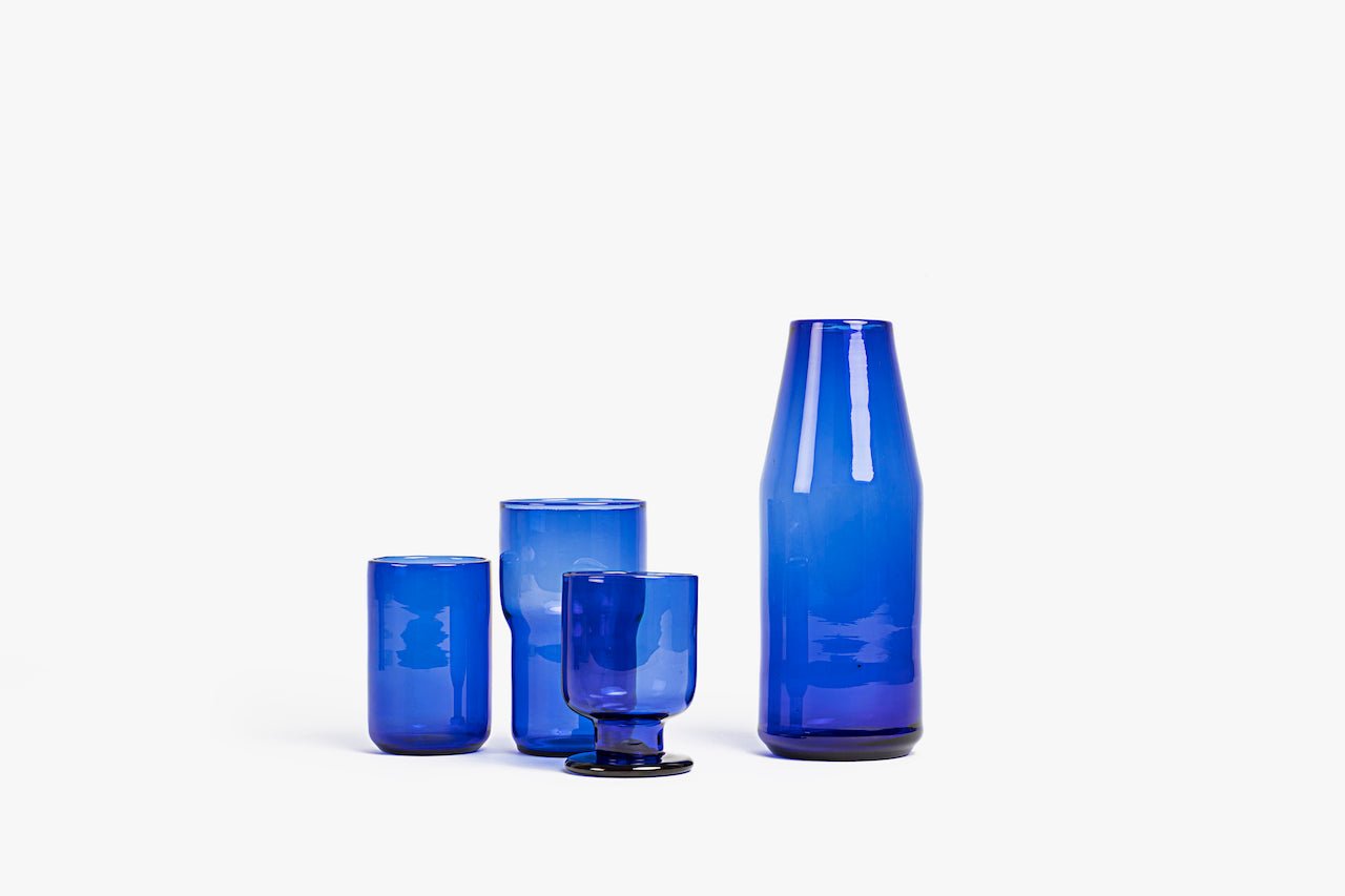 Handmade blown Glass Goblet Set of 2