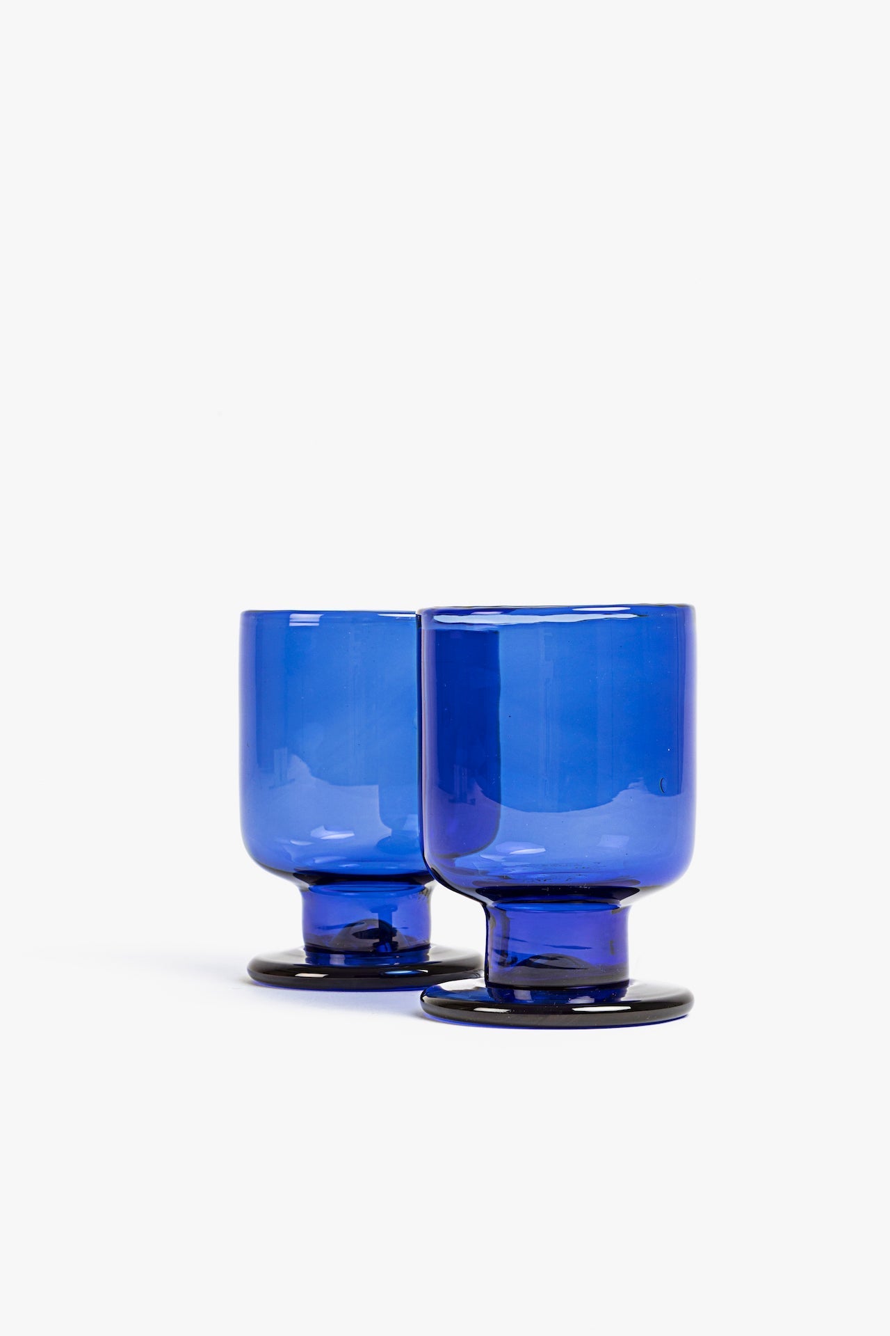 Handmade blown Glass Goblet Set of 2