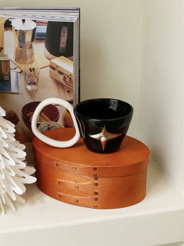 Handmade Ceramic Star Coffee Mug, Eclectic Tea Espresso Cup