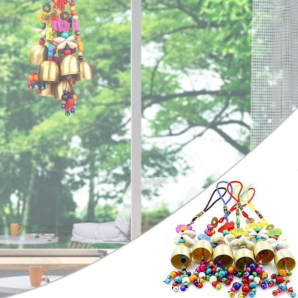 Handmade Copper Wind Chimes Hanging Ethnic Wind Bronze Bell Wood Fish Pendant Mobile Wind Chime Home Garden Outdoor Living Decoration Wind Bells Handmade Pendants For Birthday Gift & Home Decors