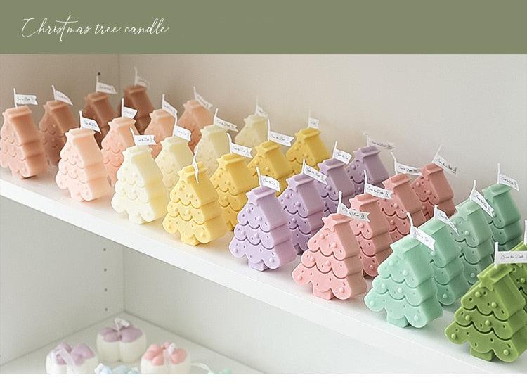 Handmade Creative Christmas Tree Scented Candles Christmas Tree Candles Christmas Gifts For Women Mom Girlfriend Christmas Scented Candles Home Decor Christmas Novelty Scented Candles Seasonal Celebration Candle Decoration Candle Gift