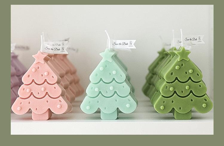 Handmade Creative Christmas Tree Scented Candles Christmas Tree Candles Christmas Gifts For Women Mom Girlfriend Christmas Scented Candles Home Decor Christmas Novelty Scented Candles Seasonal Celebration Candle Decoration Candle Gift