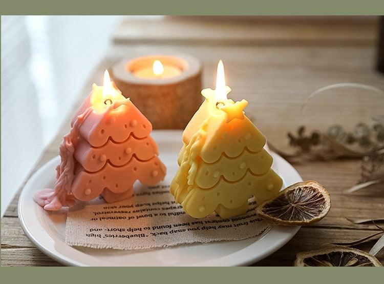 Handmade Creative Christmas Tree Scented Candles Christmas Tree Candles Christmas Gifts For Women Mom Girlfriend Christmas Scented Candles Home Decor Christmas Novelty Scented Candles Seasonal Celebration Candle Decoration Candle Gift