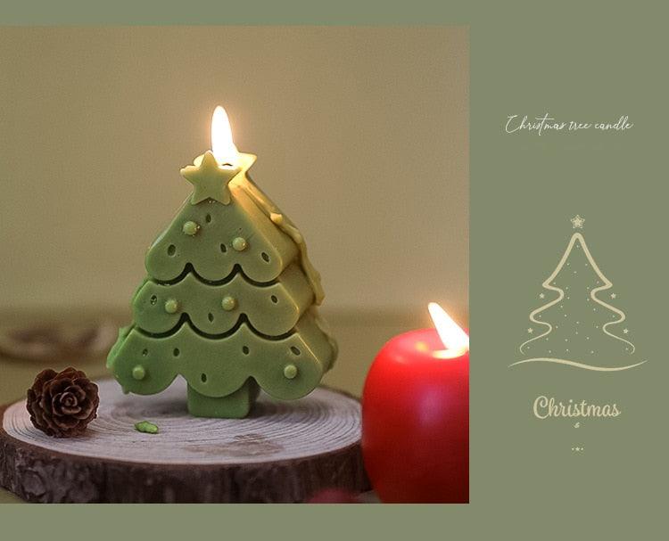 Handmade Creative Christmas Tree Scented Candles Christmas Tree Candles Christmas Gifts For Women Mom Girlfriend Christmas Scented Candles Home Decor Christmas Novelty Scented Candles Seasonal Celebration Candle Decoration Candle Gift