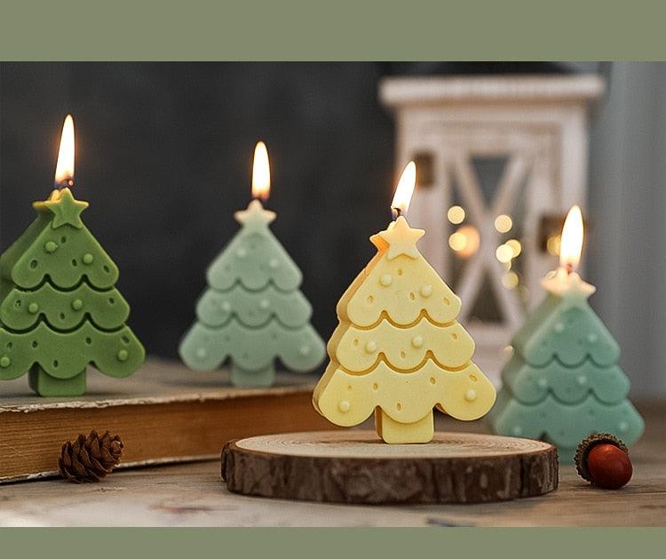 Handmade Creative Christmas Tree Scented Candles Christmas Tree Candles Christmas Gifts For Women Mom Girlfriend Christmas Scented Candles Home Decor Christmas Novelty Scented Candles Seasonal Celebration Candle Decoration Candle Gift