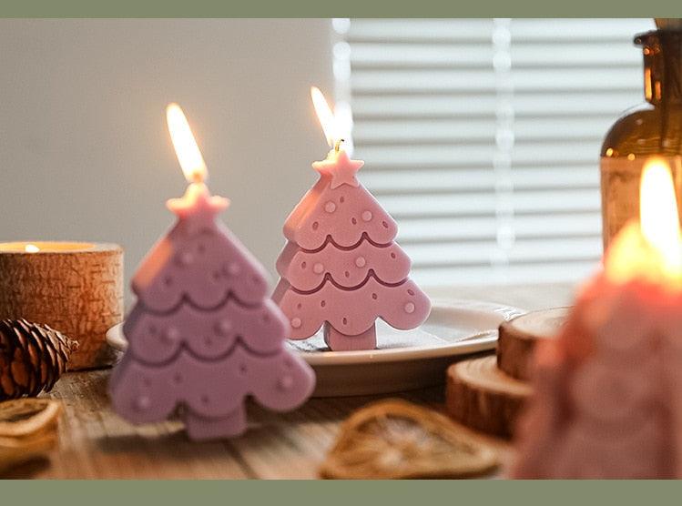 Handmade Creative Christmas Tree Scented Candles Christmas Tree Candles Christmas Gifts For Women Mom Girlfriend Christmas Scented Candles Home Decor Christmas Novelty Scented Candles Seasonal Celebration Candle Decoration Candle Gift