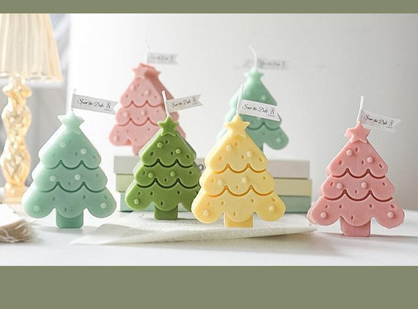Handmade Creative Christmas Tree Scented Candles Christmas Tree Candles Christmas Gifts For Women Mom Girlfriend Christmas Scented Candles Home Decor Christmas Novelty Scented Candles Seasonal Celebration Candle Decoration Candle Gift