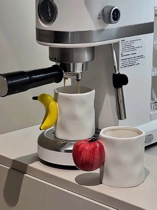 Handmade Cute Fruit Ceramic Coffee Mug, Whimsical Espresso Cups