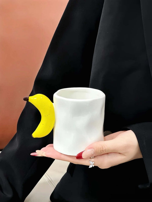 Handmade Cute Fruit Ceramic Coffee Mug, Whimsical Espresso Cups