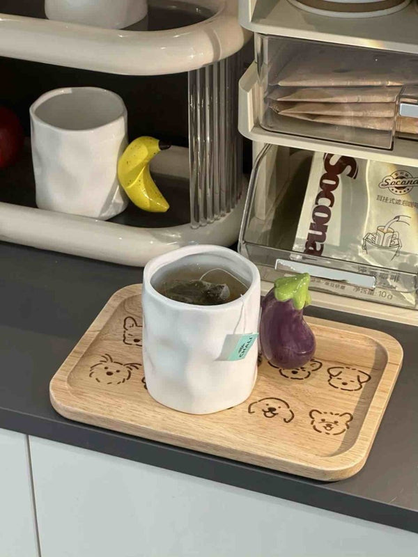 Handmade Cute Fruit Ceramic Coffee Mug, Whimsical Espresso Cups