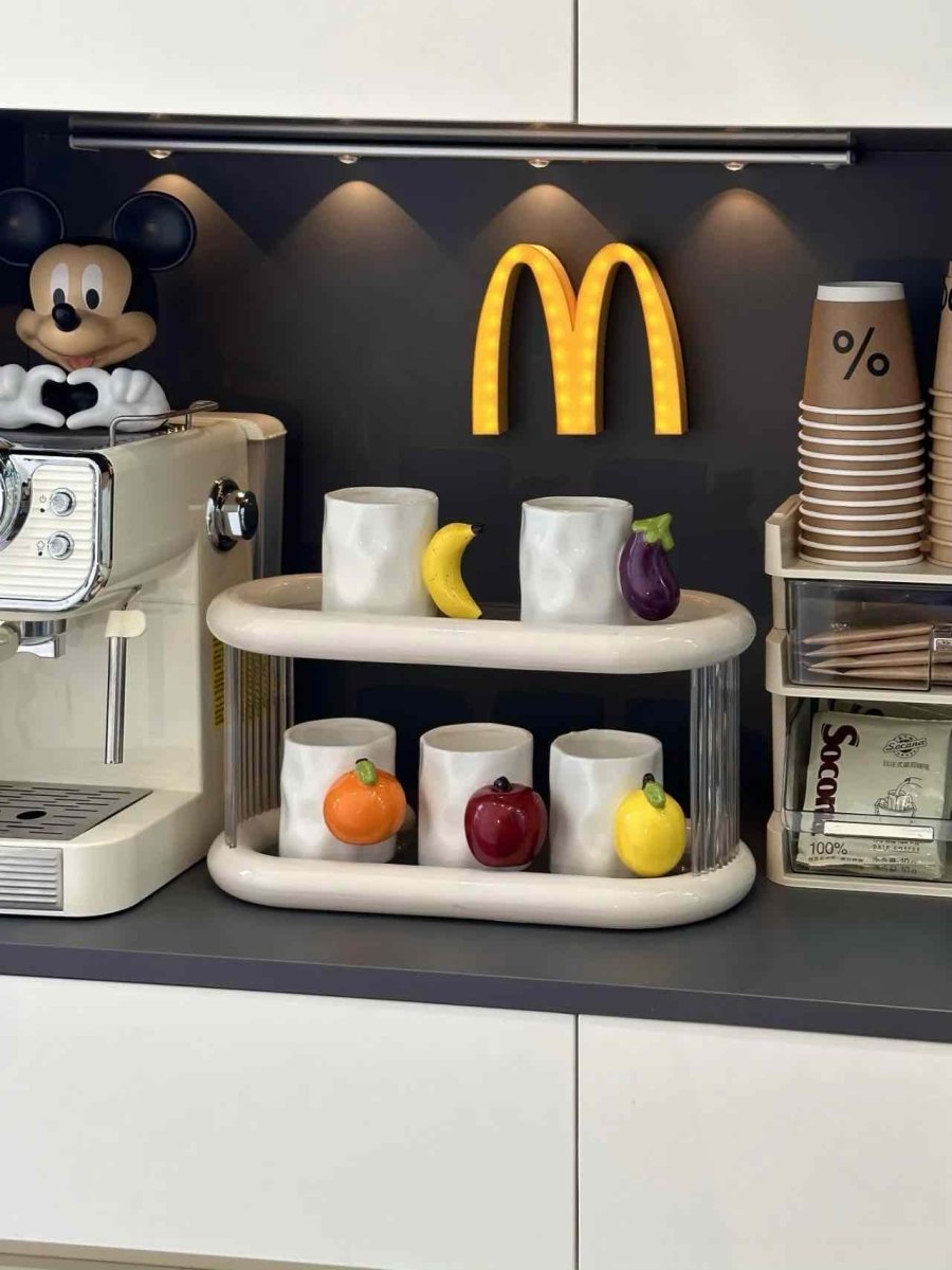 Handmade Cute Fruit Ceramic Coffee Mug, Whimsical Espresso Cups